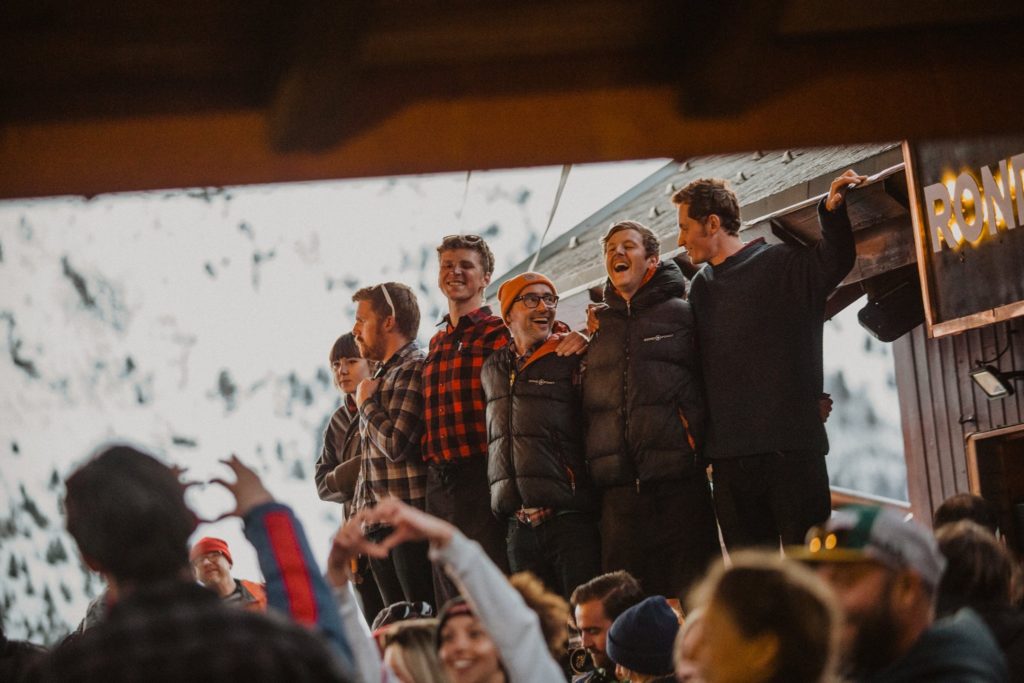 The team at the Rond Point in Meribel, bar and altitude restaurant